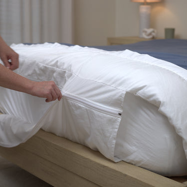 Blue zipping sheets together